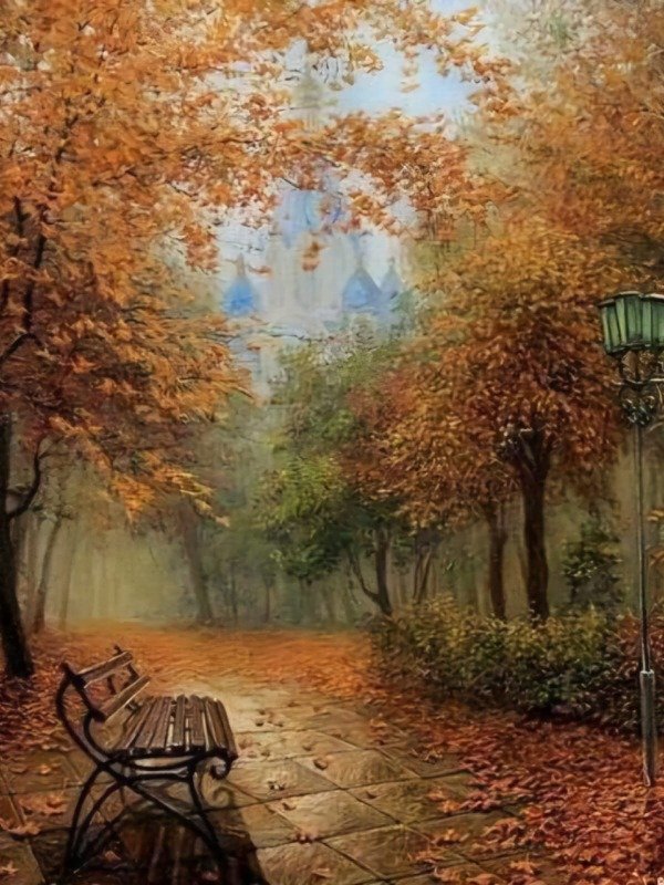 Producto - Kit De Pintura Con Diamantes Diamond Painting 20x30cm - Parque Otoño