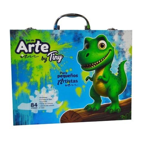Producto - SET DE ARTE DINOSAURIO 84PZS EN VALIJA 30X23X5CM