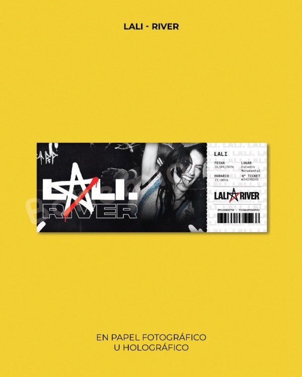 Producto - Entrada LALI EN RIVER SEPTIEMBRE - Entrada de Recuerdo