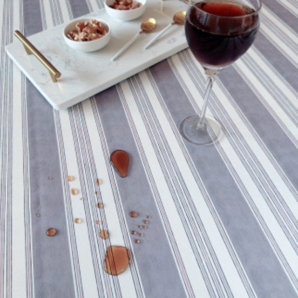 Producto - Mantel de Tela Antimanchas Premium Lineas Violeta - 0