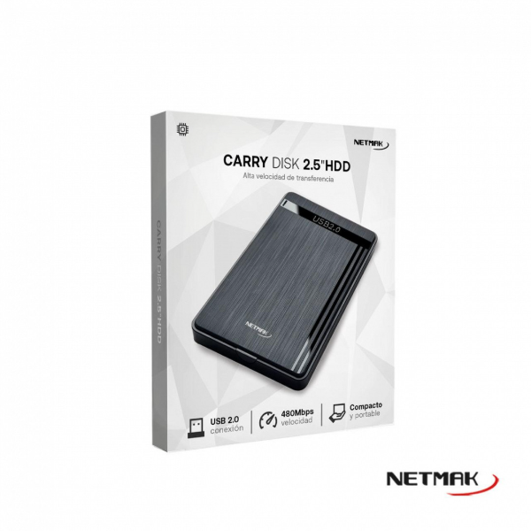 Producto - Carry Disk externo 2,5" sata -ssd -hdd -usb 2.0 -480Mbps -2TB -Netmak(NM-CASE-2) - 1