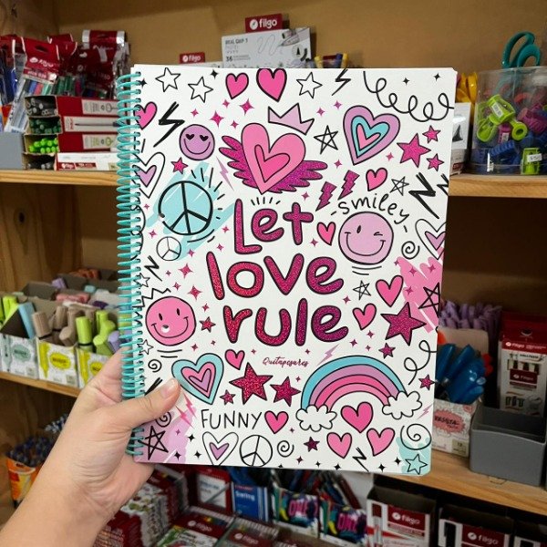 Producto - cuaderno tapa semirrígida love rule