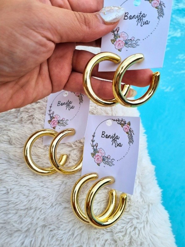 Producto - AROS CHUNKY ARGOLLA DORADO