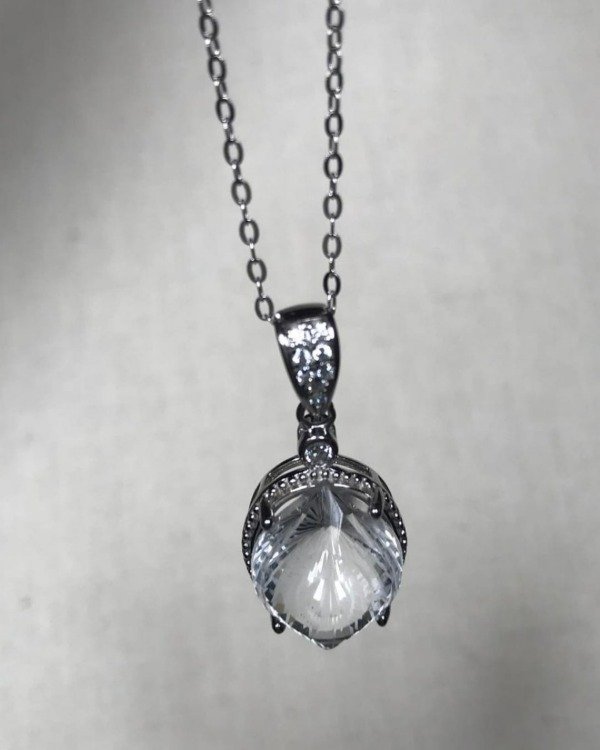 Producto - COLGANTE EYES CUARZO CRISTAL FACETADO PLATA 925