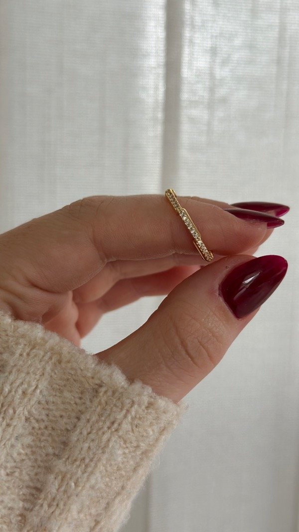 Producto - Anillo hexágono dorado (t-17)