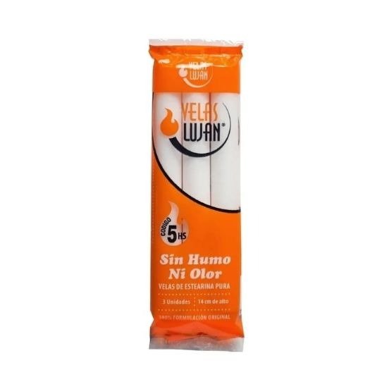 Producto - Velas Duración 5hs x3unid (Luján)