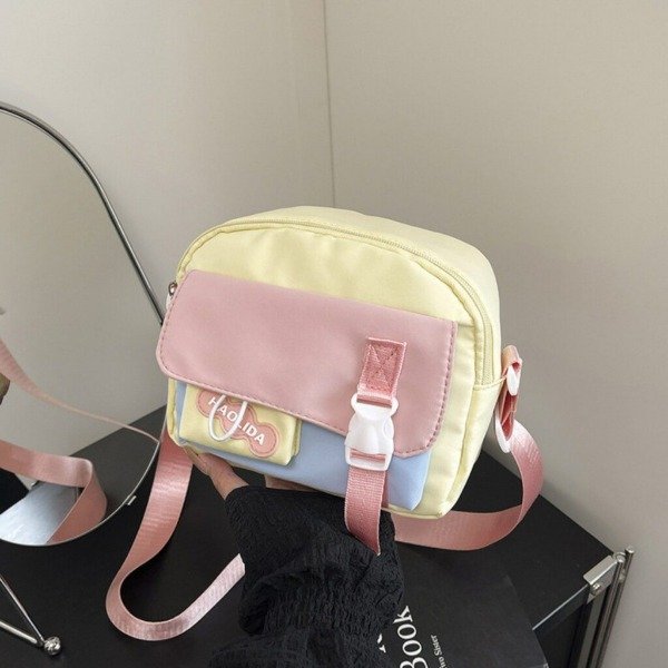 Producto - Morral Amarillo, Celeste y Rosa Cute
