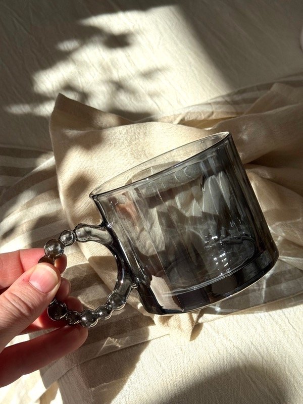 Producto - TAZA DE VIDRIO GRIS 300cc
