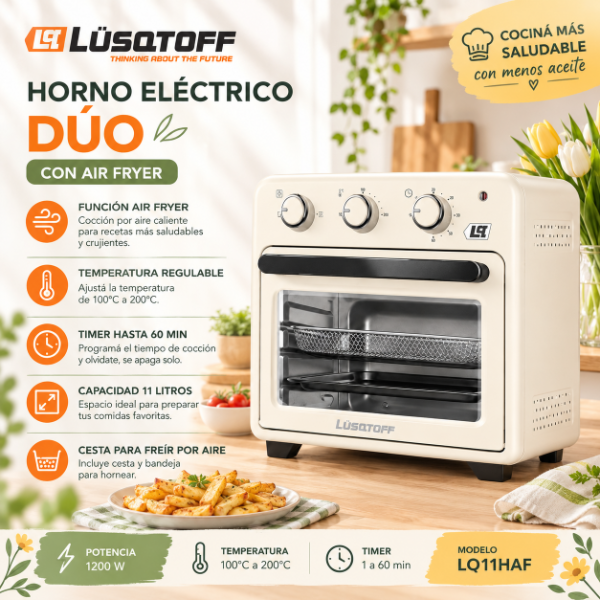 Producto - FREIDORA DE AIRE Y HORNO- DÚO LÜSQTOFF