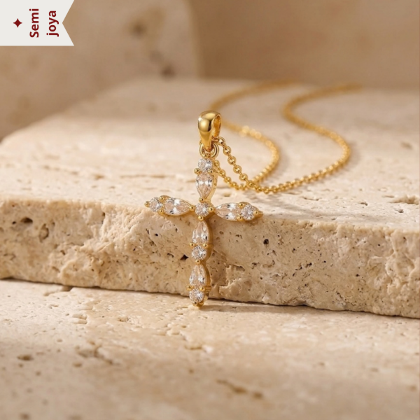 Producto - Cadenita Cruz Shine Gold - 0
