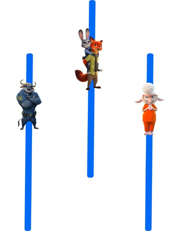 Producto - SORBETES ZOOTOPIA FORMA X 10