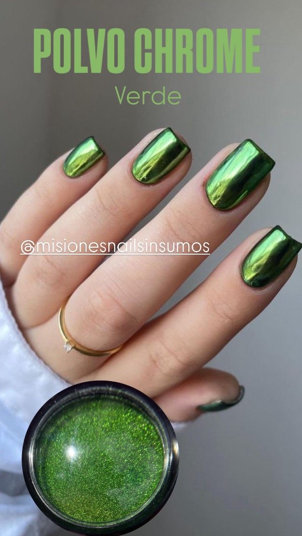 Producto - Polvo chrome verde