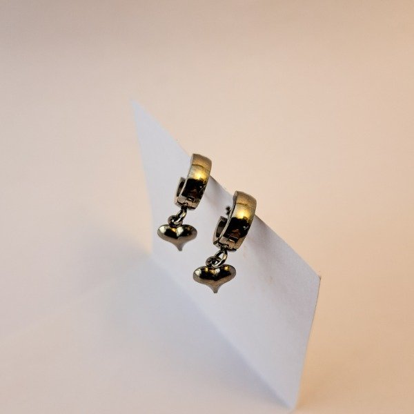 Producto - Argollas Broquel Corazones 11mm