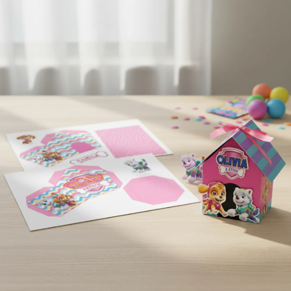 Producto - Caja Imprimible Casita Skye Y Everest Paw Patrol Souvenirs