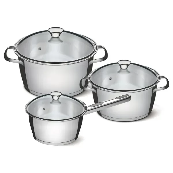 Producto - ALLEGRA BATERIA DE COCINA 3 PZ TRAMONTINA