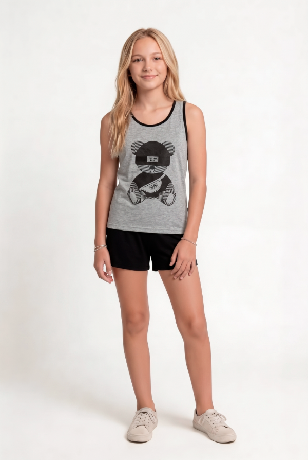 Producto - TEDDY PIJAMA MUSCULOSA Y SHORT - 1