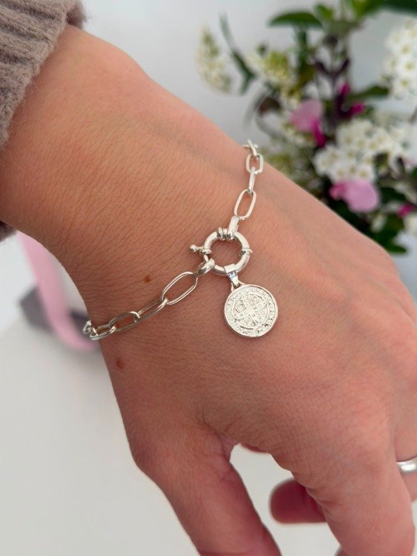 Producto - Pulsera forcet y medalla San Benito - 1