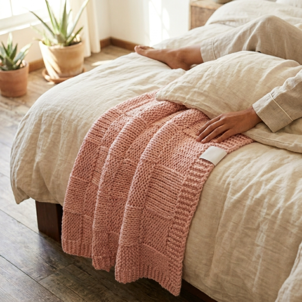 Producto - Pie de cama / Manta Damero