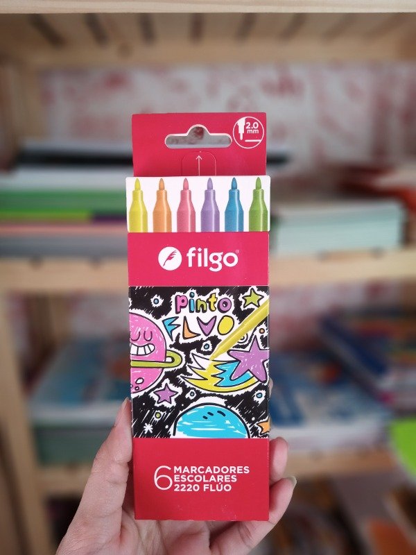 Producto - Marcadores Escolares Fluo Surtido Filgo X6