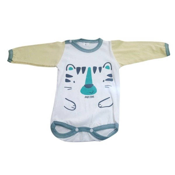 Producto - Body talle 4 "baby zone" blanco con amarillo y verde
