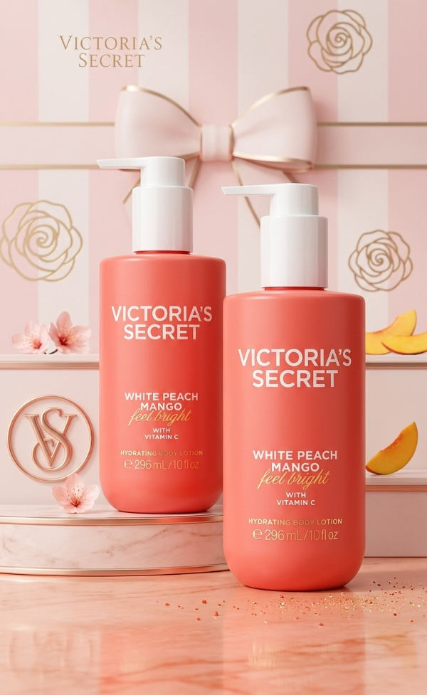 Producto - Crema Corporal Victoria's Secret: White Peach and Mango - Feel Bright