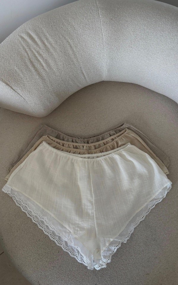 If62 short tiro bajo de lino