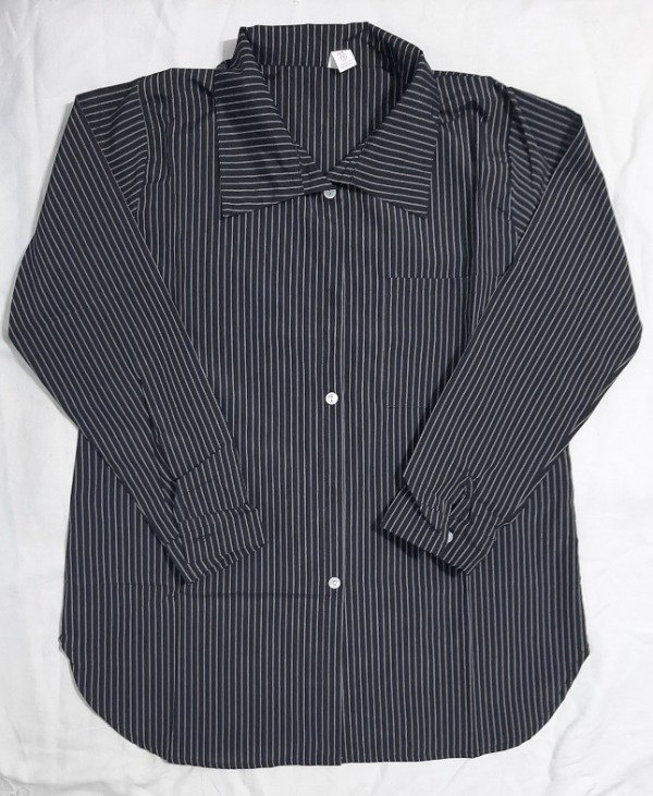 Producto - Maxicamisa rayas finas (negro)