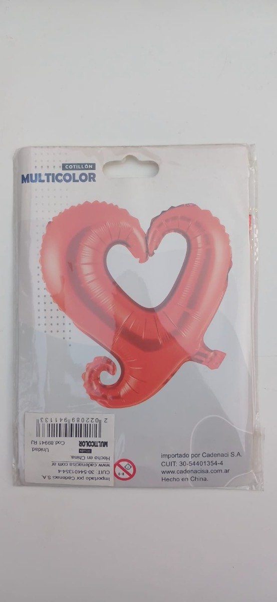 Producto - Globo Mylar Corazón Hueco Rojo