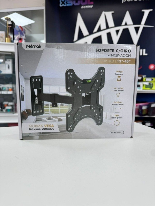 Producto - Soporte TV LED 17"-43" Brazo Movil Netmak NM-ST35