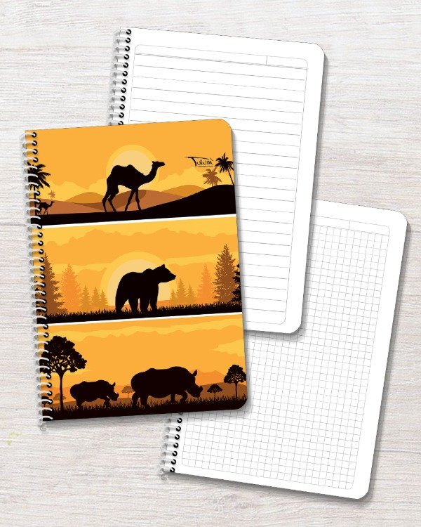 Producto - Cuaderno A5 flex ray/cuadr 60h dis. África