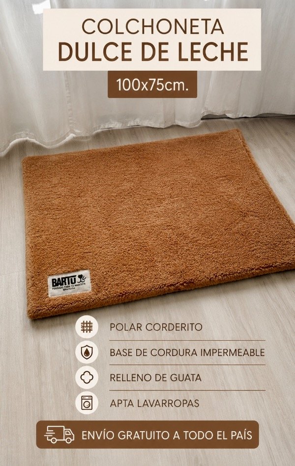 Producto - COLCHONETA POLAR CORDERITO DULCE DE LECHE