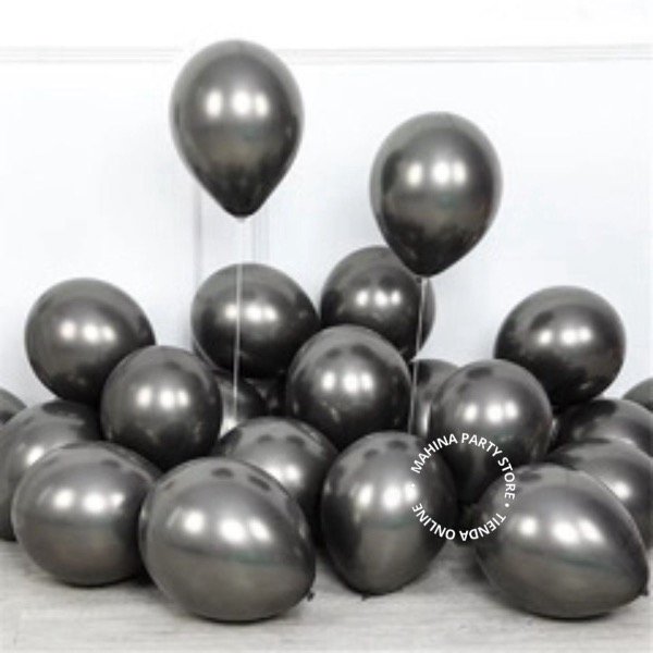 Producto - Globos de látex  Cromados Negros