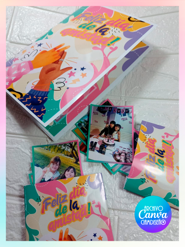 Producto - ÁLBUM DÍA DE LA AMISTAD EDITABLE EN CANVA