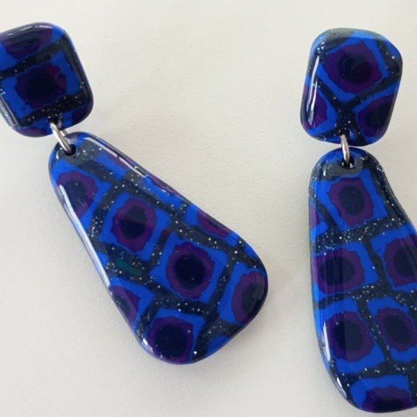 Producto - Triángulos en gama de azules