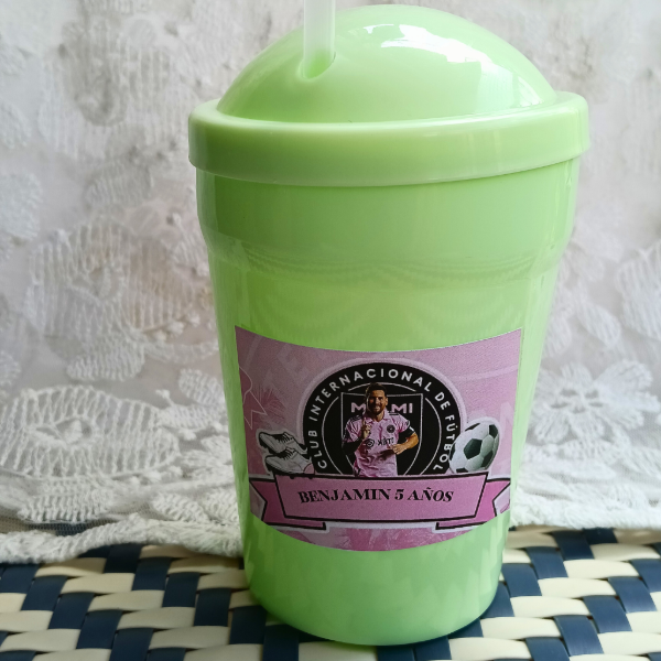 Producto - Vasos con sorbete, personalizados con Tu TEMATICA