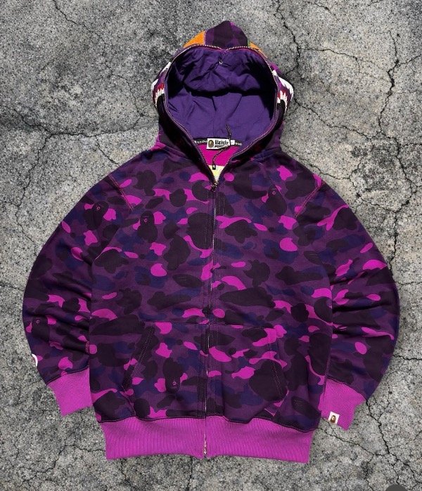 Producto - BAPE SHARK doble capucha Morada - 3