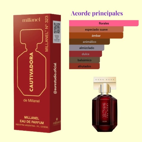 Producto - 323 CAUTIVADORA DUPE BOSS THE SCENT ELIXIR FOR HER