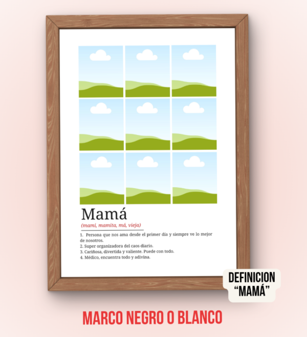 Producto - Cuadro definicion mamá -9 fotos- - 0