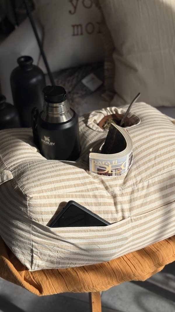 Producto - Almohadón Matero rayas beige