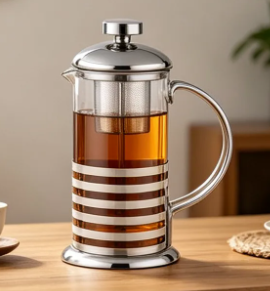 Producto - Tetera de acero con manija ovalada