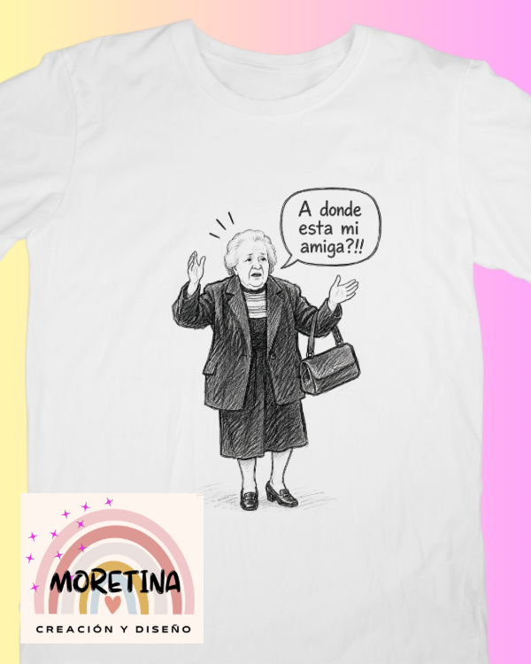 Producto - Remera "A donde esta mi amiga" - Esperando la carroza