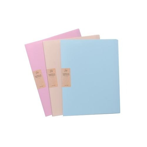 Producto - Carpeta A4 C/30 Folios Plastica FW Pastel