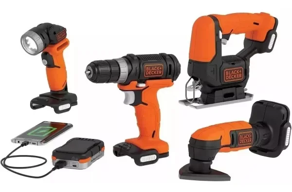 Producto - Taladro A Batería set de 4 herramientas Black Decker Gopack 12V