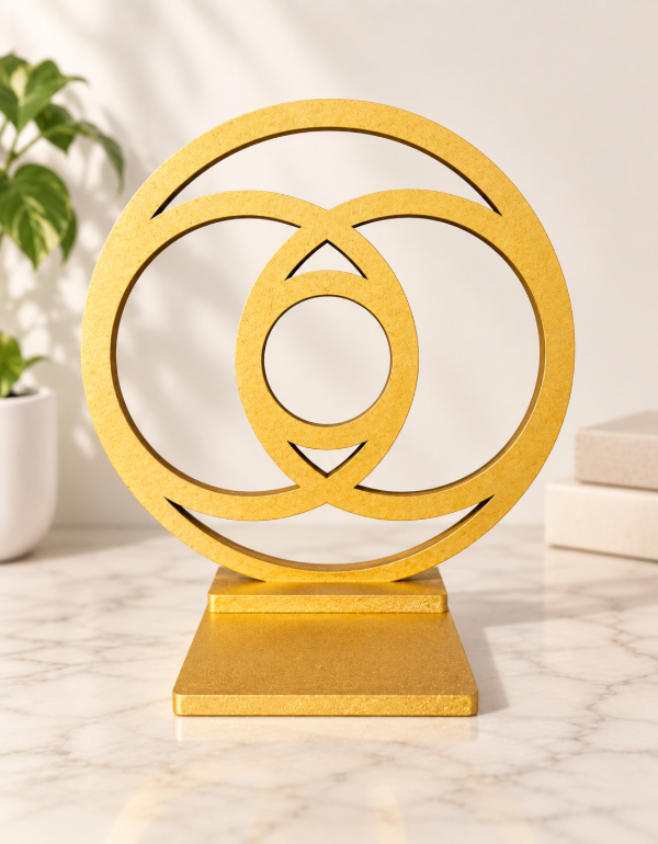 Producto - Geometría Sagrada con Base para Vela 20 cm - Proyector de Sombras - 8