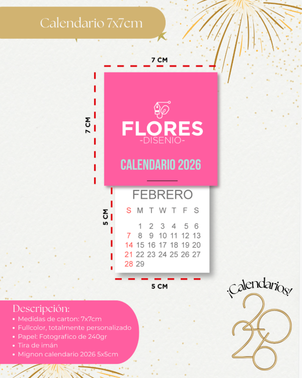 Producto - Calendarios 7x7cm