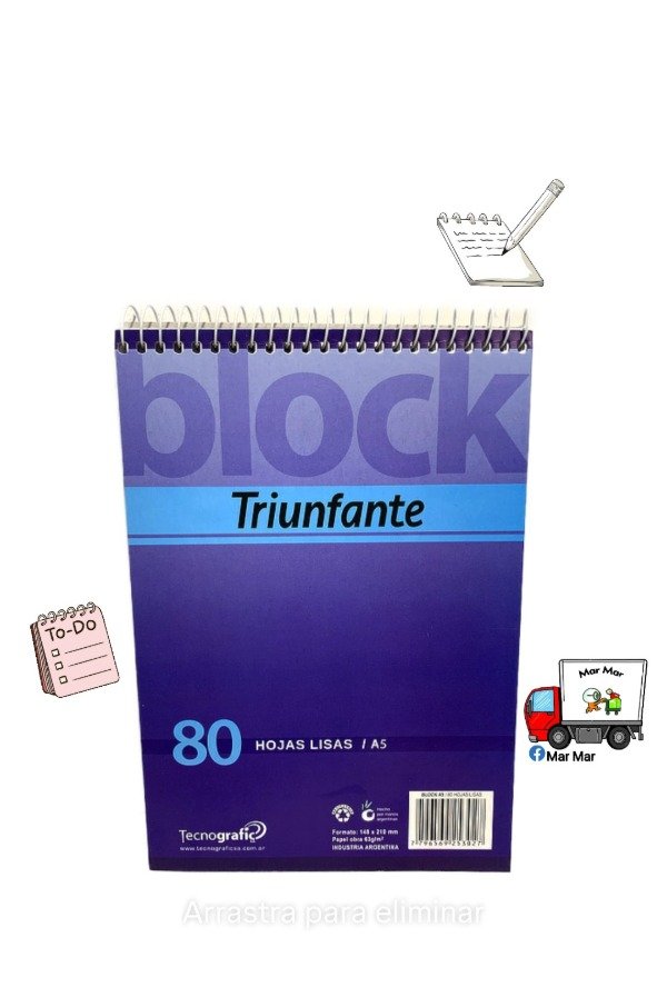 Producto - Block triunfante espiralado A5 (mayor)