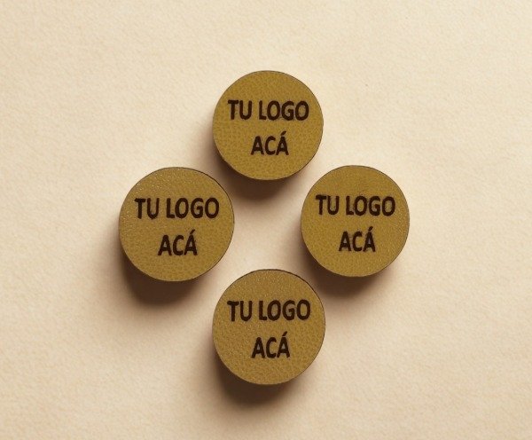 Producto - 100 Etiquetas de eco cuero 2,5cm de diámetro