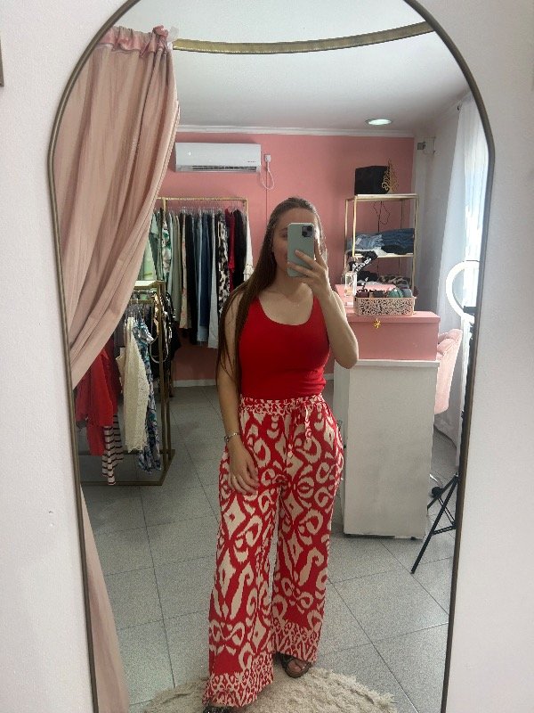 Producto - Pantalón Carmelia rojo