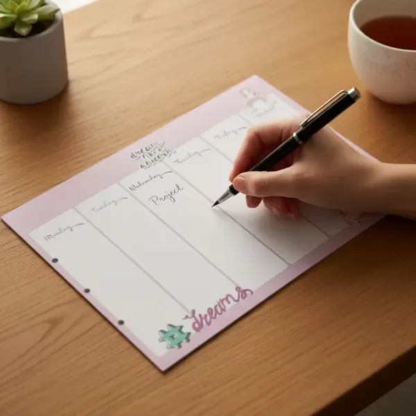 Producto - Planificador semanal A5. Bloc de 40 hojas. - 1