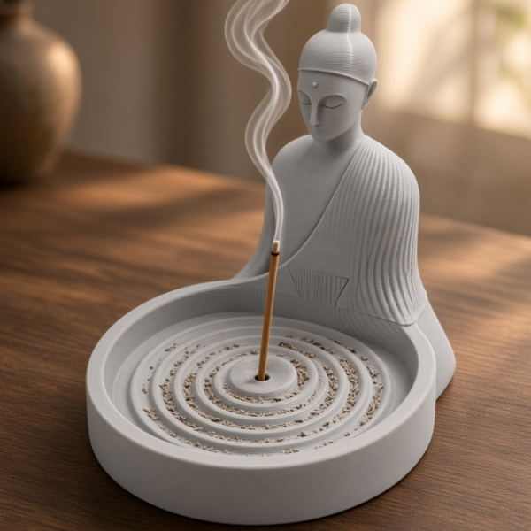 Producto - Porta Sahumerio Buda Impreso En 3d - 3